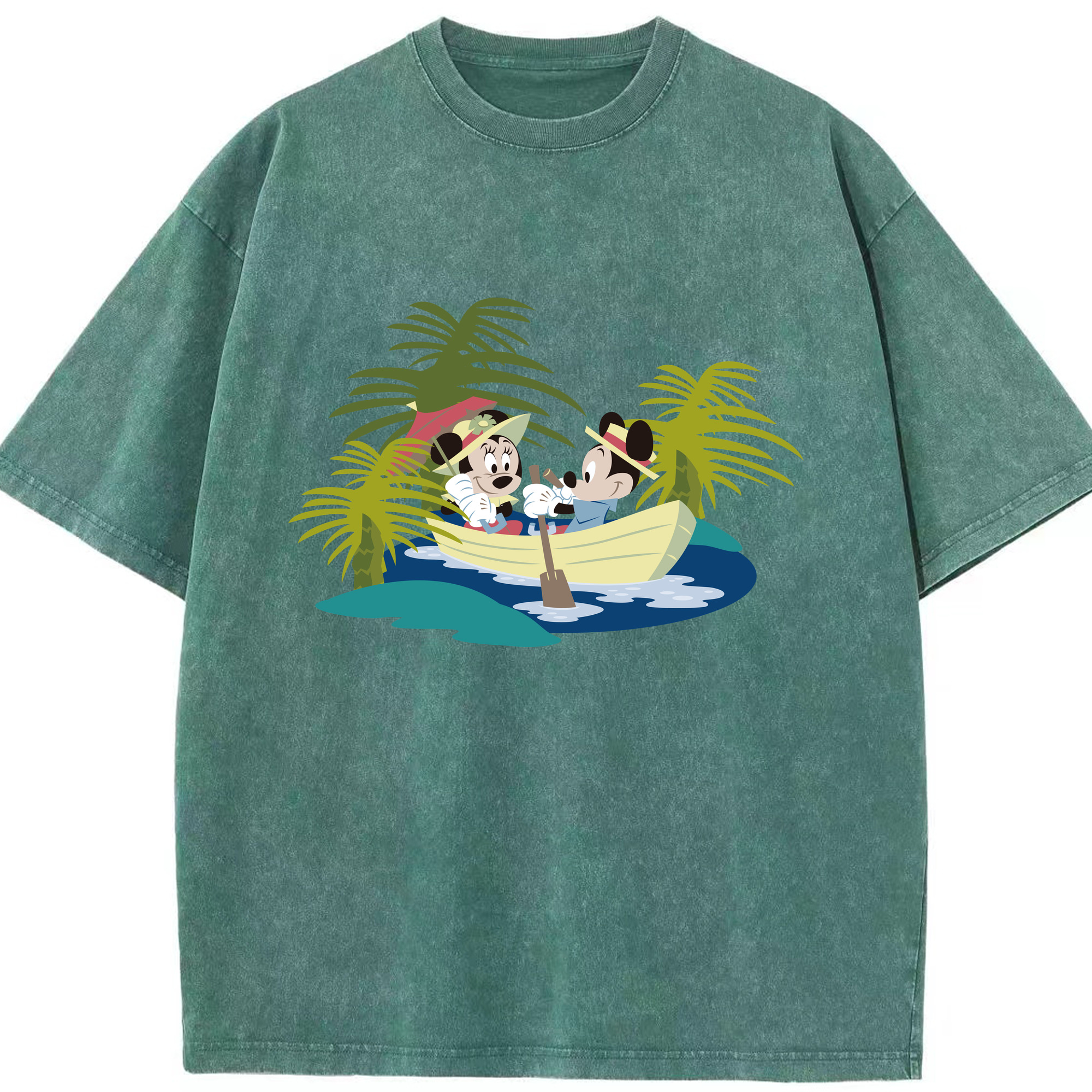 （画像用） ミッキーマウス Mickey Mouse 綿100% ヴィンテージ風 半袖Tシャツ（フロントプリント）
